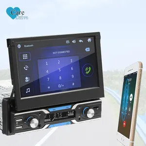 CareDrive 7 pouces panneau numérique Single Din système de tableau de bord écran tactile lecteur Dvd de voiture One Din automatique ouverture fermeture universel