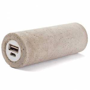 Mini Power Bank en béton et ciment 2600mAh en forme cylindrique, chargeur de secours de poche <span class=keywords><strong>pour</strong></span> téléphone Android - Product Image 2