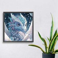 1PC 30x30cm/11.8x11.8in DIY 5D Irrégulier Spécial-Forme Dragon Peinture Diamant pour Décoration Murale Ornements