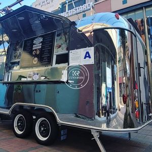 Remorque alimentaire OEM, camion de barbecue, chariot à boissons et champagne, remorque de restauration rapide personnalisée en acier inoxydable à vendre OEM - Product Image 3