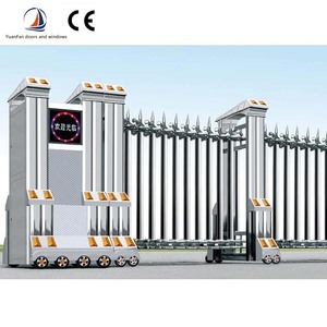 Cổng an ninh thép không gỉ cho khách sạn kho điện có thể thu vào cửa kính thiên văn tự động sử dụng hàng ngày cho các trường học hạn chế - Product Image 1