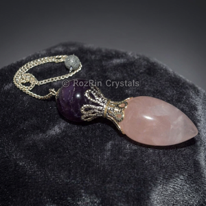 Pendentif boule en améthyste rose, pierre semi-précieuse fantaisie, vente en gros, thème amour sculpté, décoration d'intérieur Rozrincrystals.com - Product Image 2