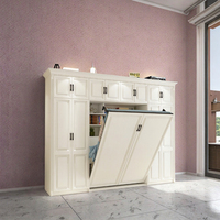 Lits muraux pliants modernes YVT sur mesure, taille double, queen, king, avec armoire intégrée, design gain de place