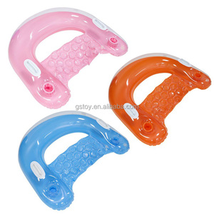 Beach Party Swimming <strong>Water</strong> Float Lounger Drink Holder <strong>Inflatable</strong> Pool <strong>Floating</strong> Chair With Handle - Product Image 1