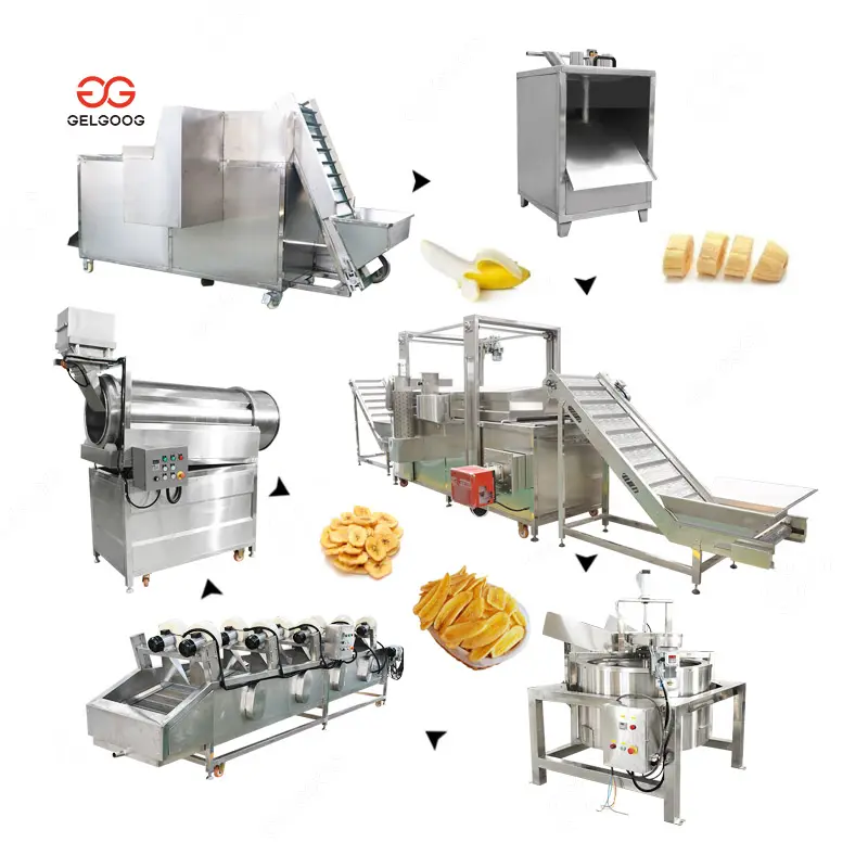 Fabrik preis Kommerzielle automatische gebratene Wegerich chips Frittier maschine Bananen chips Fritte use