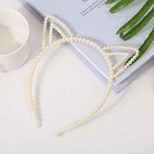 ربطة رأس بسيطة مقوسة أنيقة لؤلؤية القط - Product Image 2