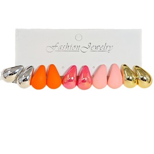 2025 Exquisite Trendy Fashion 30pcs Popular European American Personalized Water Droplet High-End Multi-Color Women's Earrings - Product Image 5