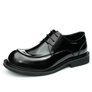 Chaussures Derby Classiques pour Hommes en Cuir de Vachette à Bout Rond pour Mariages et Costumes, Chaussures en Cuir Décontractées pour Hommes Chaussures pour hommes - Product Image 1