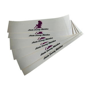 Prodotto Etichette Adesive Stampa Personalizzata di Marca Logo di Imballaggio Autoadesivo Fascio di Capelli Involucri per L'estensione Dei Capelli - Product Image 5