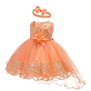 Vestito per Neonata 2026, Abito da Bambina con Farfalle e Perle, Senza Maniche, per <span class=keywords><strong>Feste</strong></span> di Compleanno - Product Image 1