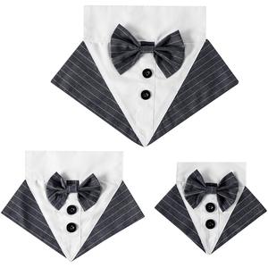 New Striped Suit Handsome Saliva Wedding Pet Triangle <b>Scarf</b> - Product Image 1