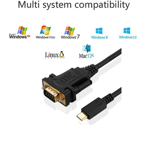 Cable Serial RS232 DB9 a Tipo C Chapado en Oro OEM/ODM con Circuito Integrado FT232RL Incorporado para Impresora, Escáner de Código de Barras, Sistema POS - Product Image 3
