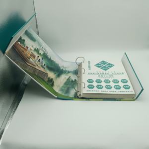 Boîte d'échantillon personnalisée couleur verte reliure à anneaux papier offset pour matériaux <span class=keywords><strong>de</strong></span> construction papier peint catalogue thème <span class=keywords><strong>de</strong></span> la <span class=keywords><strong>santé</strong></span> <span class=keywords><strong>de</strong></span> l'air - Product Image 5