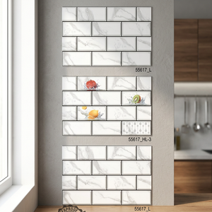 Designer Interlocking 300x450mm Custom <b>Bricks</b> Printed 30x45cm Glossy Glazed Digital 12x18inch Ceramic Wall Tiles for Kitchen - Product Image 1
