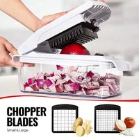 Nieuwe aanwinst multifunctionele handmatige groentehakker uien snijder aardappelschiller keuken fruit snijder groentesnijder