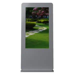 49 inch Floor Standing Digital Signage Outdoor Touch TV Waterproof IP67 LED Display Kiosk