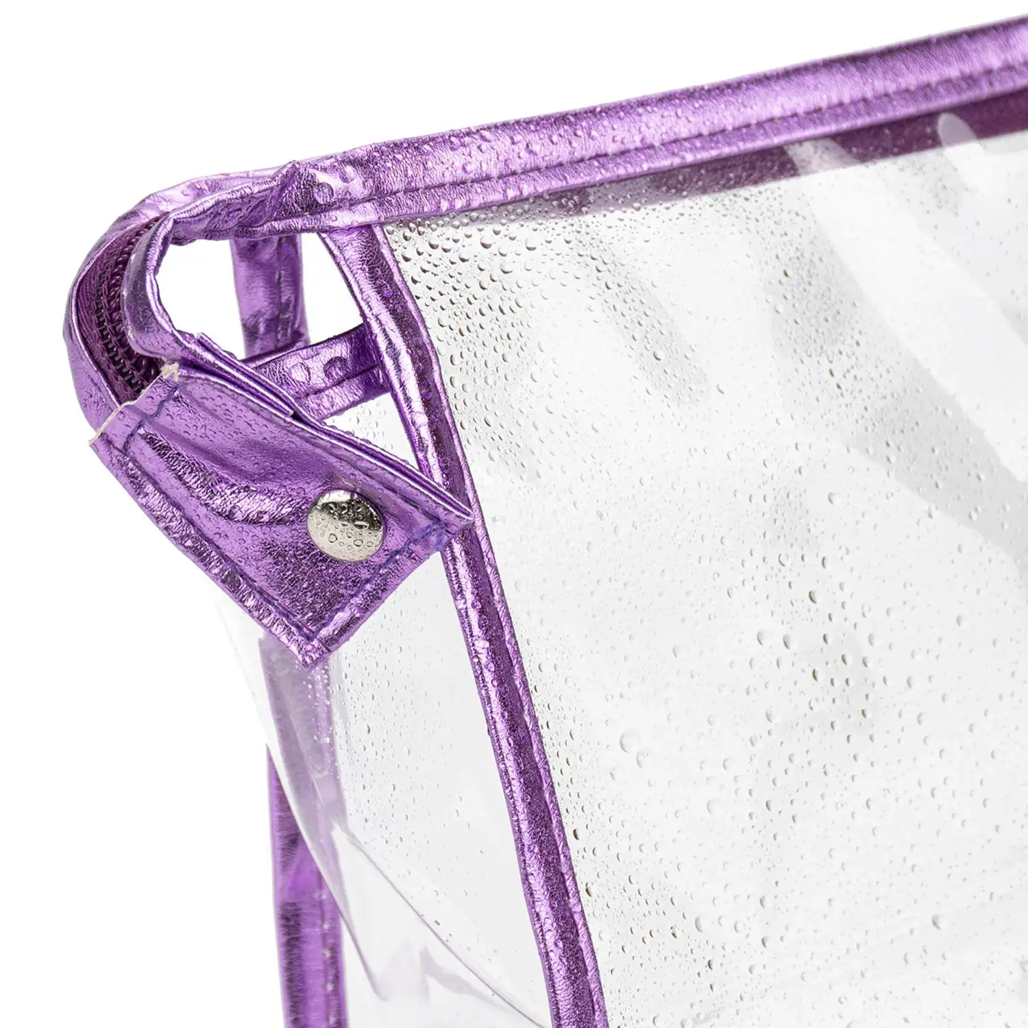 Fashionable Waterproof PVC Transparent Case Small Beauty Letter Pattern Zipper Pouch