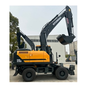 Excavadora Hyundai HW210 Usada de 21 Toneladas, Excavadora Hidráulica de Ruedas Mediana, Gran Oferta, Máquina Nueva - Product Image 1