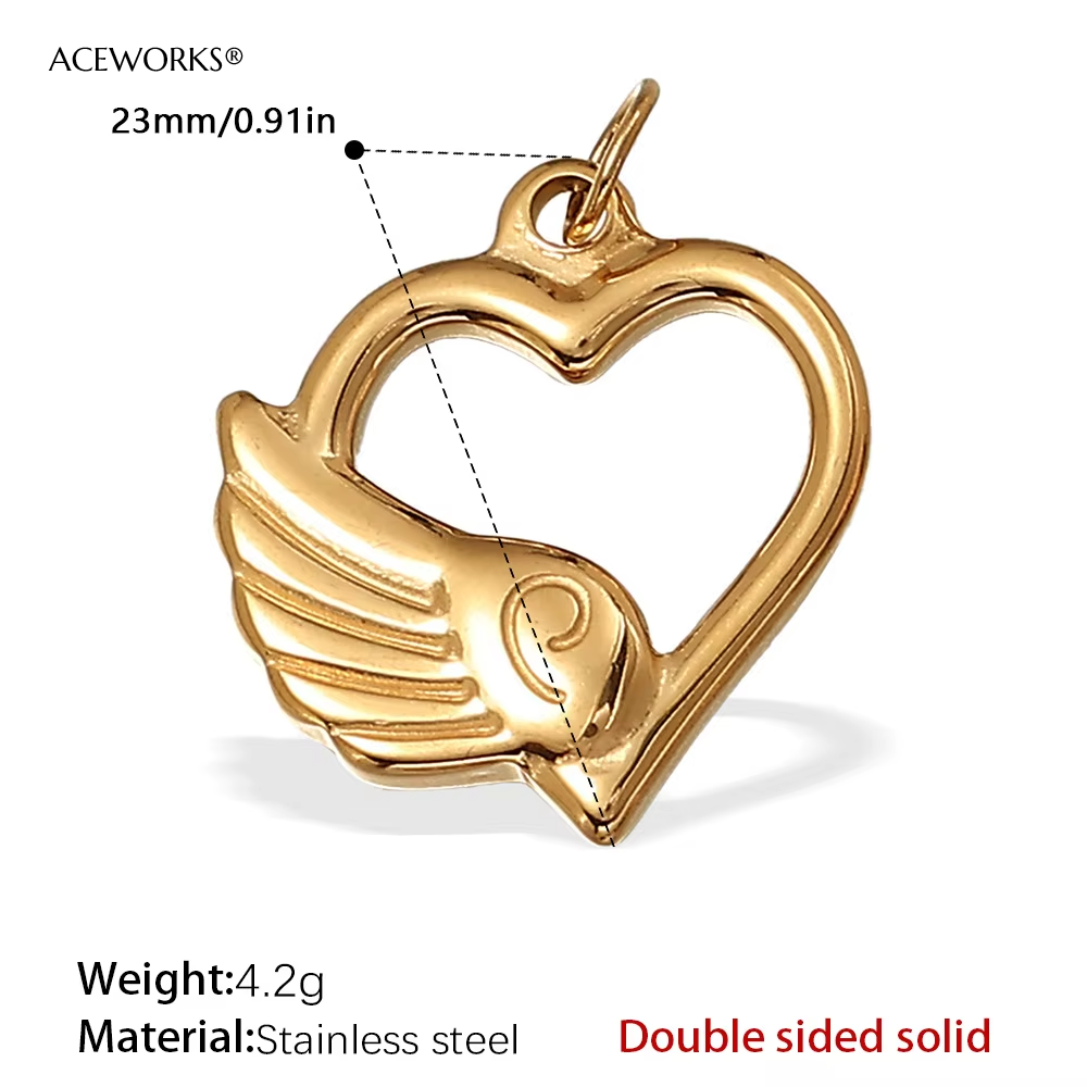 Pj448g double-sided solid gold pendant