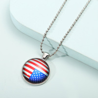 287 Pays Drapeau Chaîne Collier Porto Rico Palestine Syrie Liban Afghanistan Cristal Cabochon Pendentif Collier