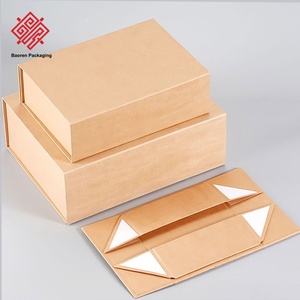 Baoren High-End Eco-Friendly Recycled <b>Materials</b> Folding Gift Boxes Custom Logo Printing Magnetic Flip-Top One-Piece Paper Boxes - Product Image 1