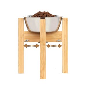 Soporte de madera para comedero de gatos, comedero grande para perros de pie, suministros para mascotas, mesa de comedor para mascotas, comedero elevado - Product Image 1