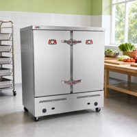 Armoire vapeur à gaz RTK à chauffage rapide, 12 plateaux, corps en acier inoxydable, pour la cuisson de grands volumes de nourriture lors de banquets