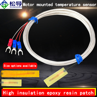 Sonde de température à thermistance platine Pt100, capteur de température de barre de cuivre sur la surface de la bobine du moteur, patch de résine d'isolation