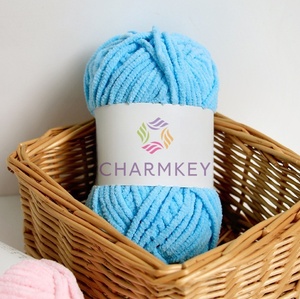 Prix surprise Polyester 5mm Fancy Ice Roving Fil de <span class=keywords><strong>chenille</strong></span> à tricoter à la main pour couverture et chaussures au crochet - Product Image 2