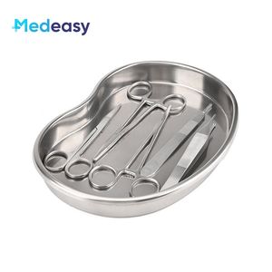 Plateau rénal carré en acier inoxydable 304 Medeasy Medical, plateau à instruments, bol à médicaments pour opérations dentaires, vétérinaires et chirurgicales - Product Image 6