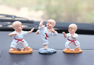 Bộ dễ thương của sáu nhựa nhỏ <span class=keywords><strong>shaolin</strong></span> nhà sư bức tượng nhỏ Bảng điều khiển tượng - Product Image 4