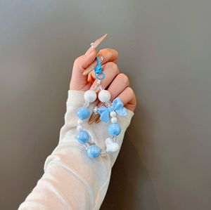 Simpatico Portachiavi con Ciondolo a Forma di Bambola Cartoon, Catena per Telefono con Perline, Regalo Creativo di <span class=keywords><strong>Natale</strong></span>, Accessorio alla Moda in Plastica per Custodia del Telefono/Borsa - Product Image 3