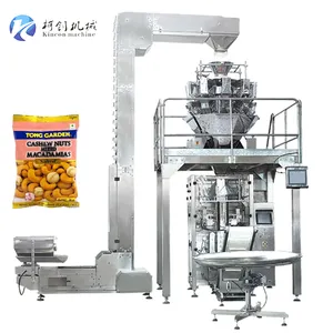 Máquina de embalagem automática de grãos de peanuts, máquina de pesagem de granel de popcorn