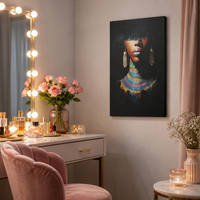 Toiles tendance avec portraits afro-américains encadrés en gros pour la décoration intérieure, le restockage de magasins et l'aménagement intérieur
