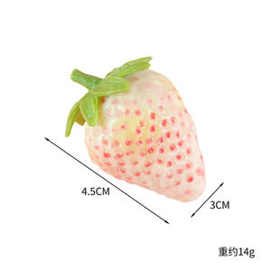 Modelo de Comida en Miniatura, Accesorios de Frutas Simuladas, Fresas de PVC, Rodajas de Limón, Piña, Colgante de Fruta, Accesorio para Mochila - Product Image 3