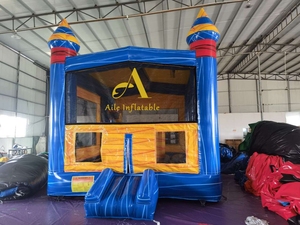 Cổ điển màu xanh và màu vàng <span class=keywords><strong>Inflatable</strong></span> thư bị trả lại nhà bền nhảy lâu đài cho trẻ em, hoàn hảo cho các bên, các sự kiện, và vui vẻ ngoài trời - Product Image 3