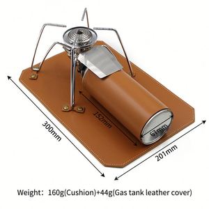Housse de protection en cuir cousue à la main pour bouteille de gaz portable, support pour réchaud de camping et barbecue - Product Image 6