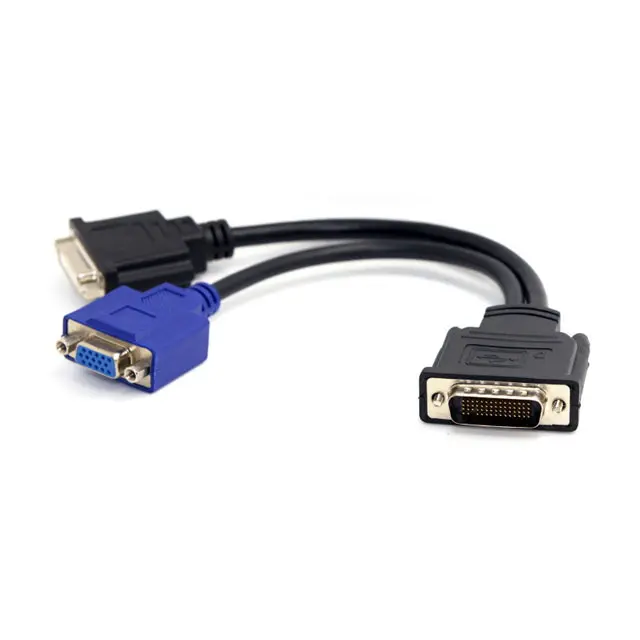 DMS-59 Pin DVI Để 2 X VGA Nữ 15 Pin Nữ Adapter Cable Splitter Cho HDTV