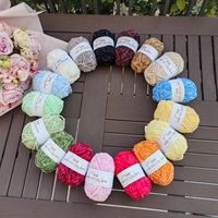 Fil chenille fantaisie doux 100 % polyester, 12 rouleaux * 50 g par sac, couleurs assorties, pour tricot à la main, sacs DIY, couvertures