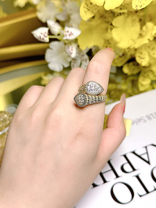 Anillo abierto de oro estilo <span class=keywords><strong>Instagram</strong></span> moderno y versátil con incrustaciones de diamantes de carbono de plata 925 europea y americana - Product Image 5