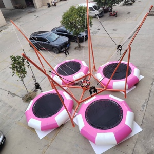 Four Person Inflatable <b>Bungee</b> 8m*8m*6m Inflatable <b>Bungee</b> with 4 Players for Kids and Adults - Product Image 1