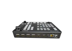 Comutador e mixer de vídeo ao vivo Pro, equipamento de transmissão de transmissão, equipamento de rádio e TV, máquina de transmissão ao vivo