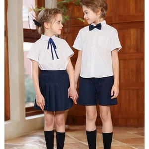 En stock adorable ensemble de chorale pour enfants chemise jupe plissée/<span class=keywords><strong>short</strong></span> tenue d'uniforme scolaire pour garçons et filles - Product Image 2