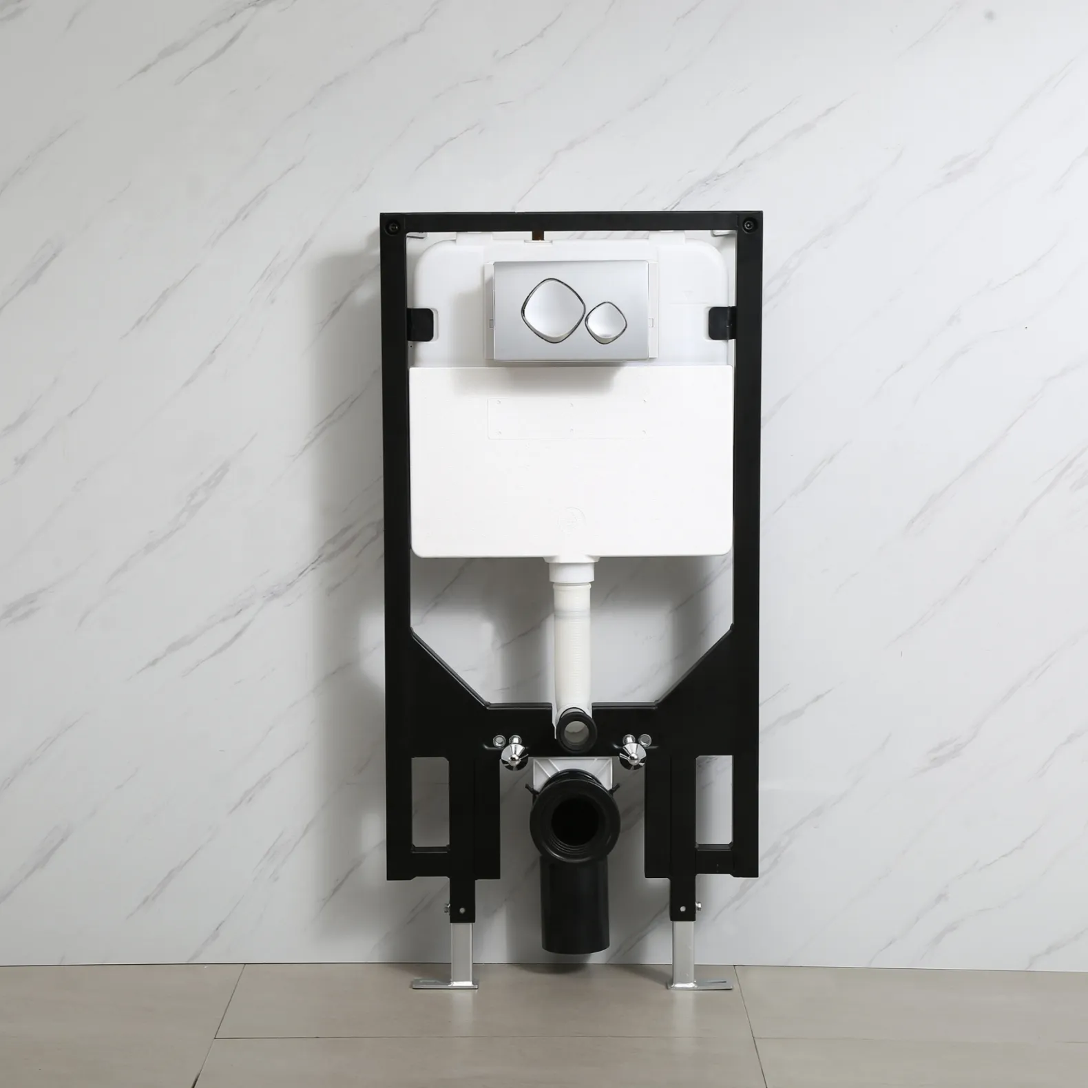 Verborgen In Aan De Muur Verborgen Stortbakken Voor Aan De Muur Hangende Toiletten Met Metalen Frame 400 Kg En Dubbele Spoelpanelen