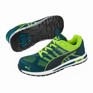 Chaussures de sécurité basses en tricot couleur verte - Product Image 1