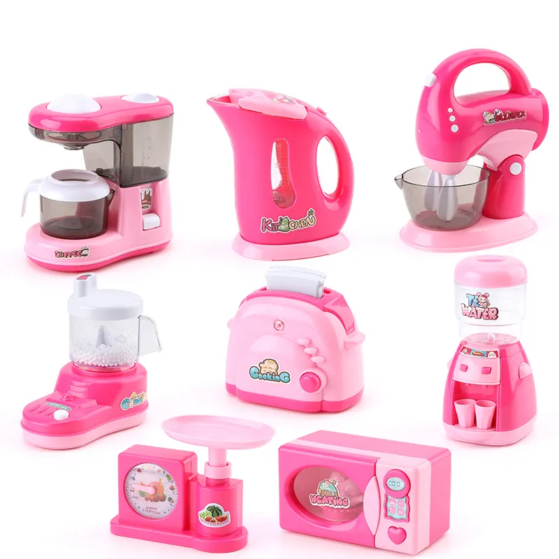 Zhorya pretend play toys mini rice cooker washing machine home appliances pink cute girls kitchen toys sets