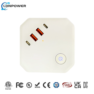 8 in 1 küp güç şeridi 3680W/16A 4 çıkışları <span class=keywords><strong>2</strong></span> USB-A <span class=keywords><strong>2</strong></span> USB-C akülü anahtarı ev ofis NFC ağ priz - Product Image 6