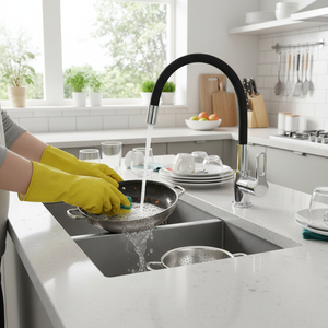 Nouvelle conception Robinet de cuisine en laiton avec silicone flexible, rotation à 360°, eau froide et chaude FW21C535-2 Skin Water FW21C535-2 - Product Image 1