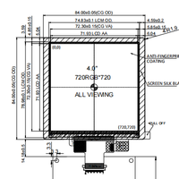 Module d'écran LCD TFT A-Si 4 pouces 720x720 avec interface MIPI