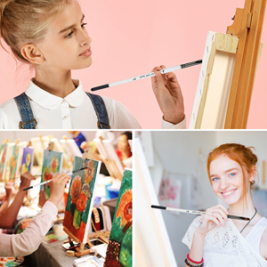 Các Chuyên gia Thấp Moq Gỗ Trắng Xử Lý Acrylic Sơn Bàn Chải Thiết Lập 16 Kích Cỡ Khác Nhau Nghệ Sĩ Sơn Bàn Chải Thiết Lập Với Túi Vải - Product Image 6